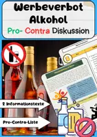 Vorschau - Arbeitsblätter - Werbeverbot Alkohol Pro Contra Diskussion - Deckblatt