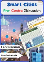 Vorschau - Arbeitsblätter - Smart Cities Vor- und Nachteile: Digitalisierung - Deckblatt