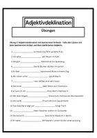 Vorschau - Arbeitsblätter - Adjektivdeklination (A2): Übersicht, Übungen, Lösungen - Seite 2