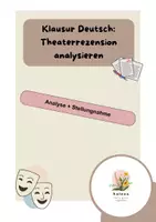 Vorschau - Klassenarbeiten - Klausur Deutsch Theaterrezension analysieren - Deckblatt