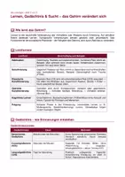 Vorschau - Arbeitsblätter - Lernen, Gedächtnis & Sucht - Seite 1