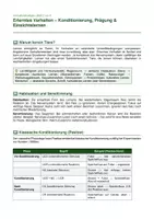 Vorschau - Arbeitsblätter - Erlerntes Verhalten – Lernen, Konditionierung, Prägung - Seite 1