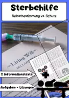 Vorschau - Arbeitsblätter - Sterbehilfe: Selbstbestimmung & Schutz - Deckblatt