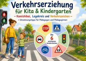 Vorschau - Arbeitsblätter - Verkehrserziehung in Kita & Kindergarten: Kamishibai, Bildkarten, Legekreis und Verkehrszeichen für Krippe & Vorschule - Deckblatt