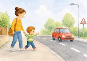 Vorschau - Arbeitsblätter - Verkehrserziehung in Kita & Kindergarten: Kamishibai, Bildkarten, Legekreis und Verkehrszeichen für Krippe & Vorschule - Seite 1