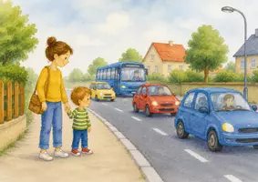 Vorschau - Arbeitsblätter - Verkehrserziehung in Kita & Kindergarten: Kamishibai, Bildkarten, Legekreis und Verkehrszeichen für Krippe & Vorschule - Seite 2