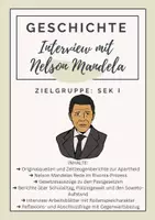 Vorschau - Arbeitsblätter - Interview mit Nelson Mandela – Apartheid, Widerstand und Versöhnung - Deckblatt
