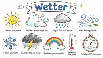 Vorschau - Arbeitsblätter - Lernposter + Arbeitsblätter zum Thema "Wetter" + Lösung & MP3 + Mindmap + Infografik - Seite 2