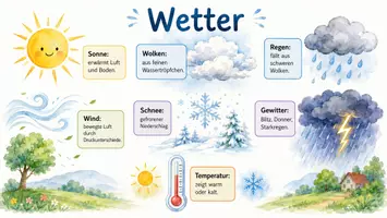 Vorschau - Arbeitsblätter - AB mit Fragen zum Thema "Wetter" + Lösungsblatt + Infografik - Seite 3
