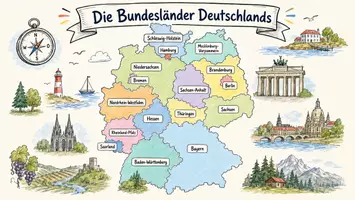 Vorschau - Arbeitsblätter - Lernposter + Arbeitsblätter zum Thema "Die Bundesländer Deutschlands" + Lösung & MP3 + Mindmap + Infografik - Seite 2