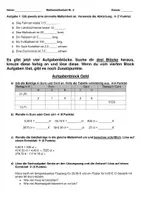 Vorschau - Arbeitsblätter - Klassenarbeit Größen und Sachrechnen - Deckblatt