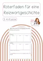 Vorschau - Arbeitsblätter - Mein roter Faden für eine Reizwortgeschichte - Arbeitsblatt - Deckblatt