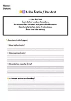 Vorschau - Stundenentwürfe - Berufe – Lesetexte & Arbeitsblätter (Klasse 2–4) | Differenziert mit ⭐ & 2 Lineaturen - Seite 2