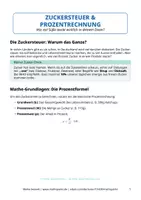 Vorschau - Arbeitsblätter - Zuckersteuer & Prozentrechnung 🍭 – Die Ketchup-Zucker-Falle - Seite 1