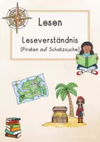 Vorschau - Arbeitsblätter - Leseverständnis Die Piraten auf Schatzsuche - Deckblatt