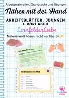 Vorschau - Arbeitsblätter - Nähen mit der Hand - Arbeitsmaterialien, Grundstiche und Übungen - Deckblatt
