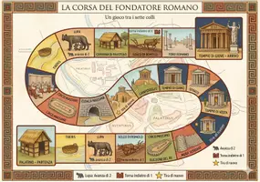 anteprima - Giochi - LA CORSA DEL FONDATORE ROMANO: GIOCO DA TAVOLO - Pagina di copertina