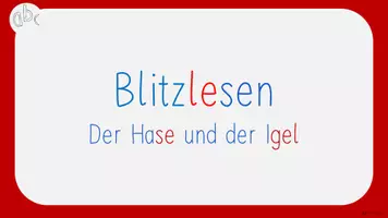 Vorschau - Präsentationen/Tafelbilder - Blitzlesen Hase und Igel - Deckblatt