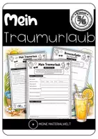 Vorschau - Arbeitsblätter - Mein Traumurlaub – Schreibanlass und differenzierte Arbeitsblätter für Deutsch in Klasse 5/6 - Deckblatt
