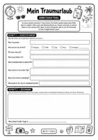 Vorschau - Arbeitsblätter - Mein Traumurlaub – Schreibanlass und differenzierte Arbeitsblätter für Deutsch in Klasse 5/6 - Seite 1