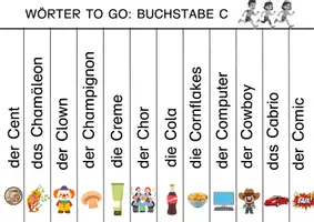 Vorschau - Arbeitsblätter - Wörter to Go von A bis Z
Schreibspaß in Bewegung / Laufdiktat - Seite 3