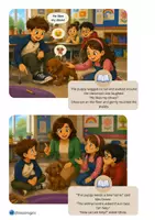 Vista previa - Refuerzo / NEE / Materiales de apoyo - The Surprise Puppy - Reading comprehension - página 3
