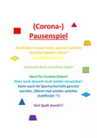 Vorschau - Spiele - (Corona)-Pausenspiel, für Grundschule und höher - Deckblatt