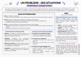 Aperçu - Fiches - 1 Un problème - des situations : partager le ballon - Page 2