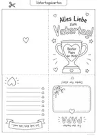 Vorschau - Arbeitsblätter - Vatertagskarten zum Basteln und Ausmalen 🖍️ 💌 - Seite 2