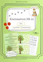 Vorschau - Stationenlernen - Knetmatten / Legematten Äpfel Zahlenraum 10 - Deckblatt