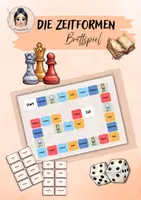 Vorschau - Stationenlernen - Die Zeitformen- Brettspiel - Deckblatt