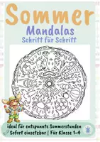 Vorschau - Mal- und Bastelvorlagen - Kostenlos: Ausmalbild Mandala unter Wasser – Taucher (Grundschule, Sommer) - Deckblatt