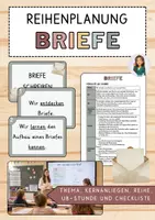 Vorschau - Unterrichtsreihen - Materialpaket: Briefe schreiben - Unterrichtsreihe, UB-Stunde und Checkliste - Deckblatt