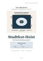 Vorschau - Stundenentwürfe - Breakout Mathe: Prozentrechnung & lineare Funktionen - Escape Room (Klasse 7/8) - Seite 1