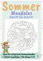 Vorschau - Mal- und Bastelvorlagen - KOSTENLOS: Mandala Ausmalbilder „Unten im Meer“ – Qualle & Schildkröte – 2 Malvorlagen (Grundschule) - Deckblatt