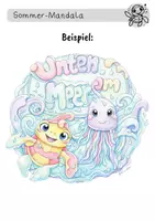 Vorschau - Mal- und Bastelvorlagen - KOSTENLOS: Mandala Ausmalbilder „Unten im Meer“ – Qualle & Schildkröte – 2 Malvorlagen (Grundschule) - Seite 2
