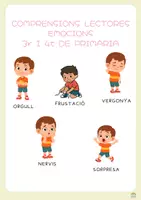 Vista previa - Refuerzo / NEE / Materiales de apoyo - Comprensions lectores_EMOCIONS_3r i 4t primària - Portada
