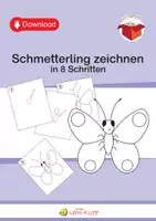 Vorschau - Arbeitsblätter - Schmetterling zeichnen in 8 Schritten - Deckblatt