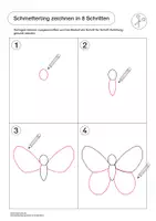 Vorschau - Arbeitsblätter - Schmetterling zeichnen in 8 Schritten - Seite 2