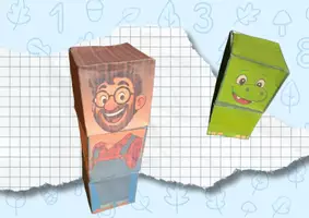 anteprima - Materiale interattivo - Costruisci con i cubetti Gustavo e Ruggero - Pagina 2
