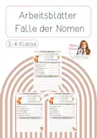 Vorschau - Arbeitsblätter - Die 4 Fälle der Nomen - Arbeitsblätter - Deckblatt