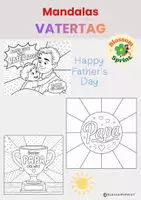 Vorschau - Mal- und Bastelvorlagen - Pop Art Kunst Vatertag - Deckblatt