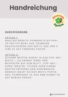 Vorschau - Mal- und Bastelvorlagen - Pop Art Kunst Vatertag - Seite 1