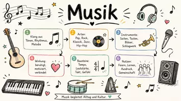 Vorschau - Arbeitsblätter - Arbeitsblatt "Musik" + Onlineübung & MP3 + Infografik - Seite 1
