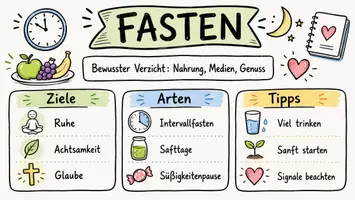 Vorschau - Arbeitsblätter - Arbeitsblatt zum Thema "Fasten" + Onlineübung & MP3 + Mindmap + Infografik - Seite 1