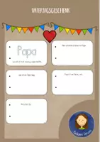 Vorschau - Mal- und Bastelvorlagen - Vatertagsgeschenk - Deckblatt