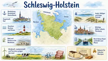 Vorschau - Arbeitsblätter - Lernposter + Arbeitsblätter zum Thema "Schleswig-Holstein" (Lückentext, Hörverstehen) + Lösung & MP3 + Mindmap + Infografik - Seite 2