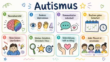Vorschau - Arbeitsblätter - Lernposter + AB mit Fragen zum Thema "Autismus" + Lösungsblatt + Mindmap + Infografik - Seite 2