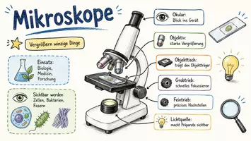 Vorschau - Arbeitsblätter - Lernposter + Arbeitsblätter zum Thema "Mikroskop" + Lösung & MP3 + Mindmap + Infografik - Seite 2