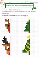 Vorschau - Arbeitsblätter - Materialpaket Symmetrie | Spiegeln im Raster – Mathe Geometrie Grundschule | Arbeitsblätter Jahreszeiten | Klasse 1–3 | Bundle - Seite 1